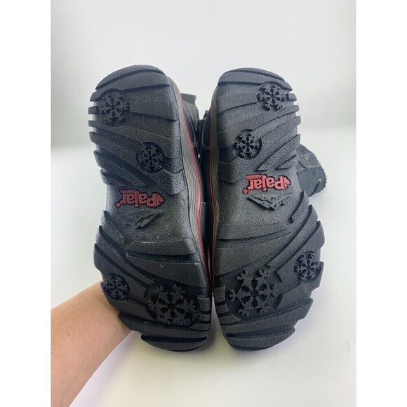 BOGO Pajar Mid Lace Up Snow Boot Black Suede Waterproof Zip Buckles Womens 6-6.5 - Picture 15 of 16